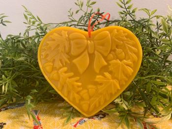 Beeswax Fall Acorns & Leaves Heart Wreath